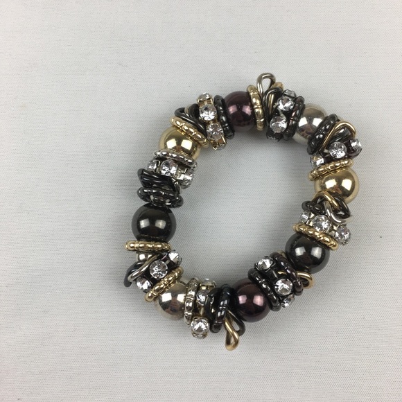 Glass Rhinestone Stretch Bracelet - Picture 3 of 3